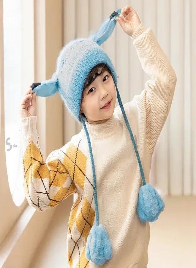 قبعة أرنب للأطفال من ريتشمن، قبعة قطيفة مرحة على شكل أرنب، مناسبة للنساء والفتيات، قبعة دافئة لفصلي الشتاء والربيع | للأعمار فوق 5 سنوات - Image 3